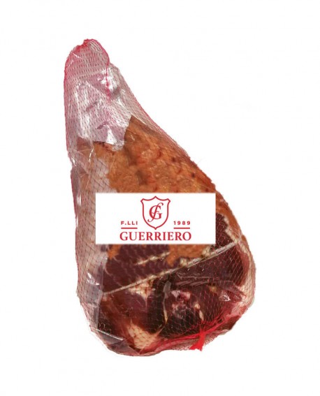 Prosciutto NAZIONALE senza osso ADDOBBO sottovuoto, 8.5 KG stagionatura 16-18 MESI - Salumificio F.lli Guerriero