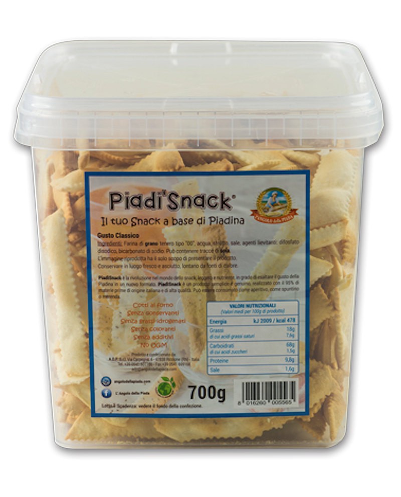 Vendita online Piadisnack Classico secchiello grande 700g - lunga